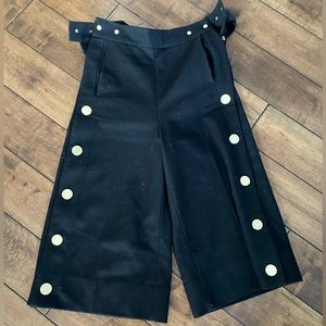 Diane Von Furstenberg Black Size 0 Wool Coulottes